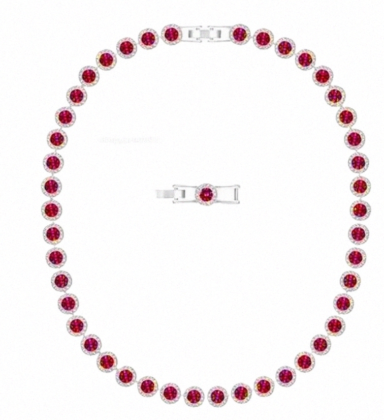 swarovskilys Necklace New Classic Tennis Necklace Designer For Women Making Of Stainless Steel Plate Gold Necklace Jewelry Woman Inlaid Crystal Diamon 48FK#