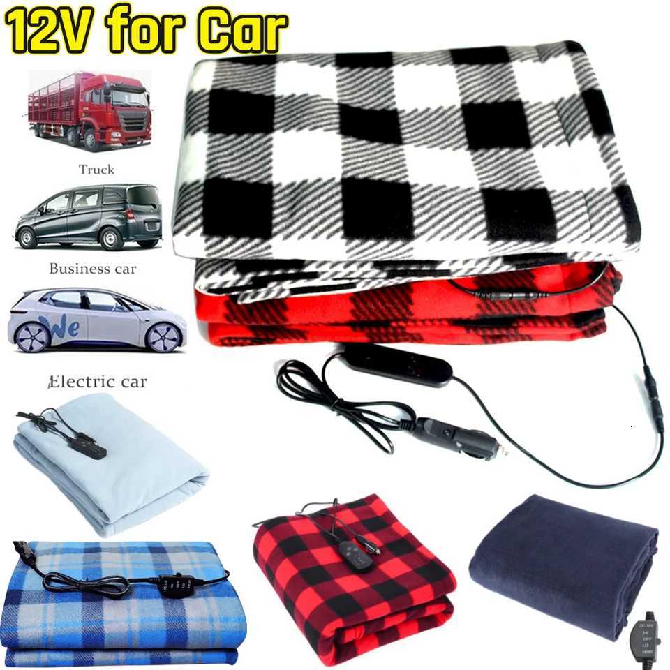 Electric Car Blanket 12 Volt Heated Fleece Travel Throw with Patented Safety Timer Constant Temperature Heating Blanket Y251212