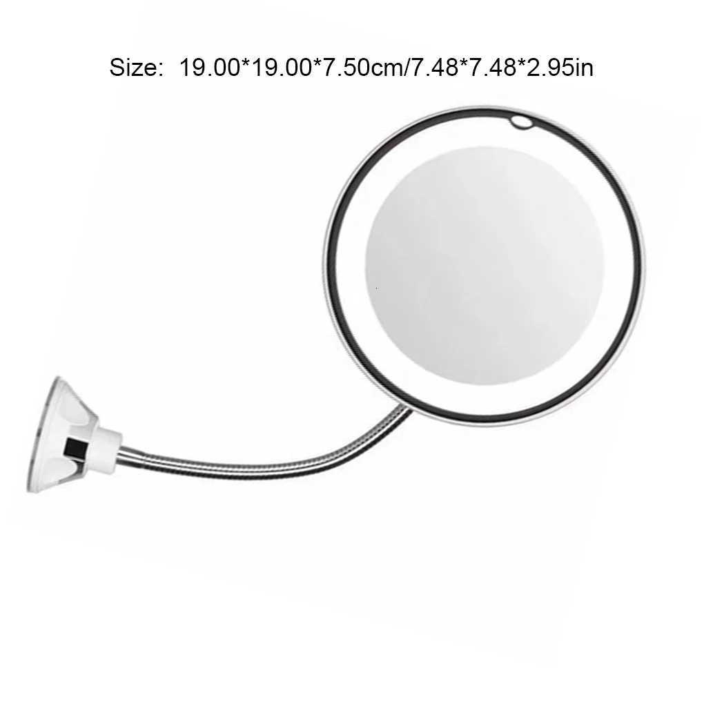 Rotation Makeup Mirror with LED Light Magnifying Tool Wall-Mounted Vanity Mirrors Travel Home Table AccessoriesT251213