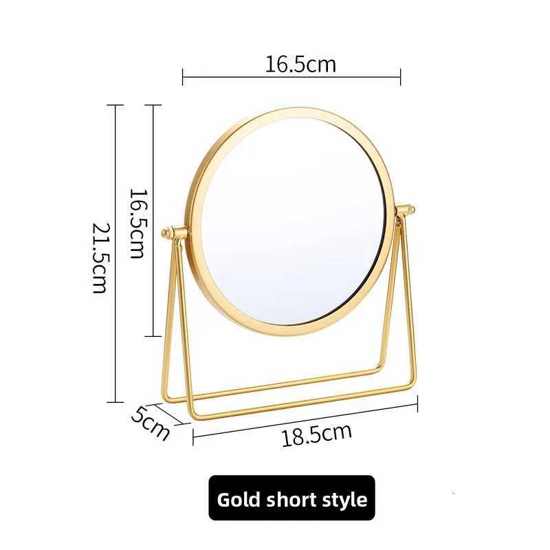 360 Degrees Rotate Iron Desktop Mirror Instagram-style Texture Ladies Makeup Mirror Creative Iron Mirror Strong Sense Of StyleT251213