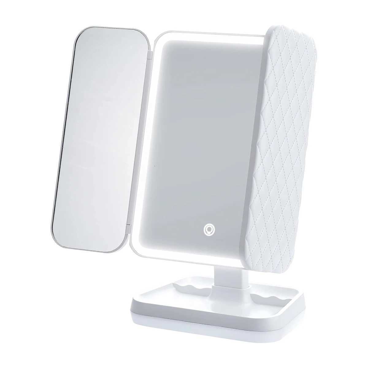 Trifold Makeup Mirror with LED Lights Vanity Dressing Cosmetic Mirror for Travel Bathrooms Desk Home Use Ideal GiftsT251213
