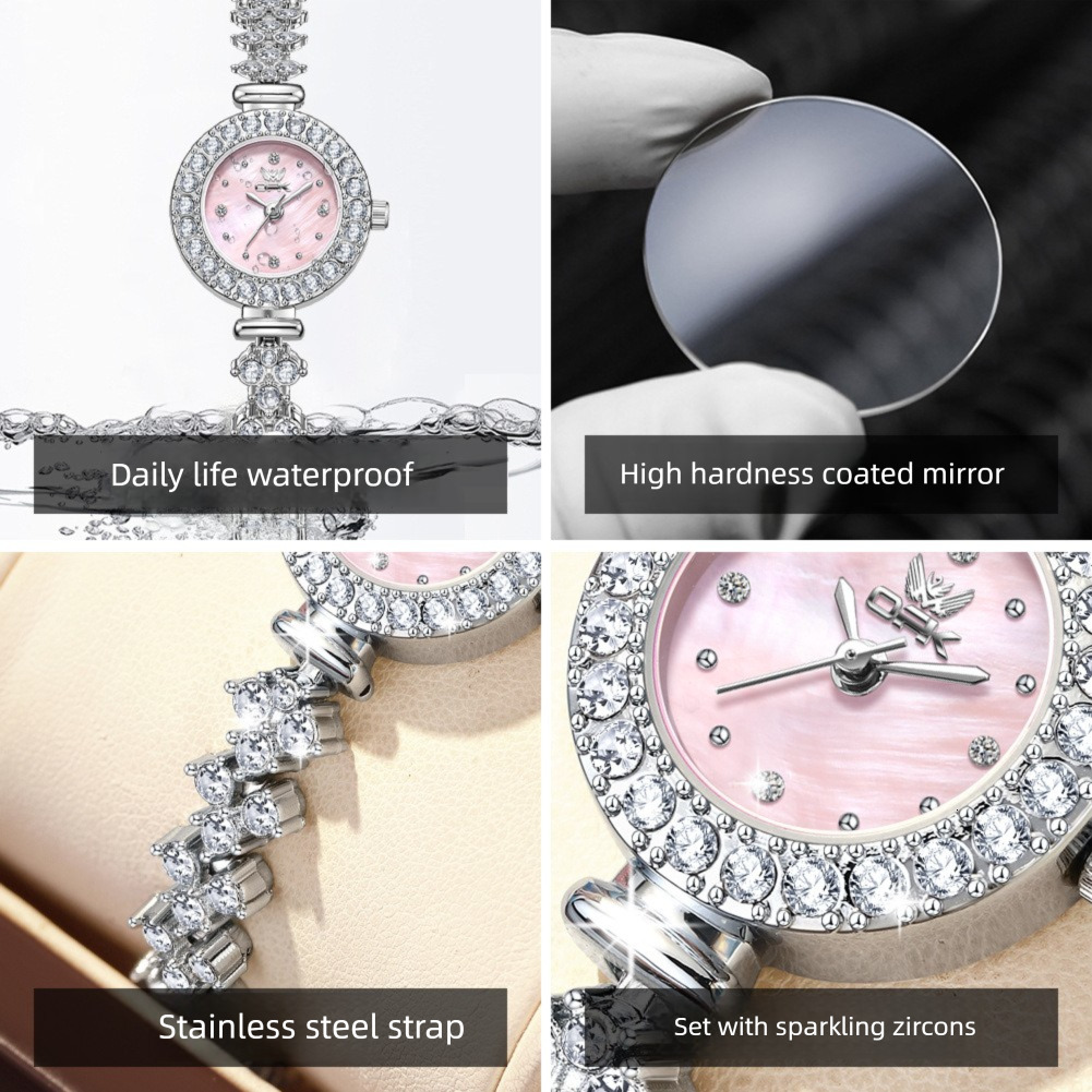 OPK Designer Women's Watches, New Fashion, Multi-functional Women's Watches, Niche, Light Luxury, Diamond-encrusted Dial Quartz Watches Whol