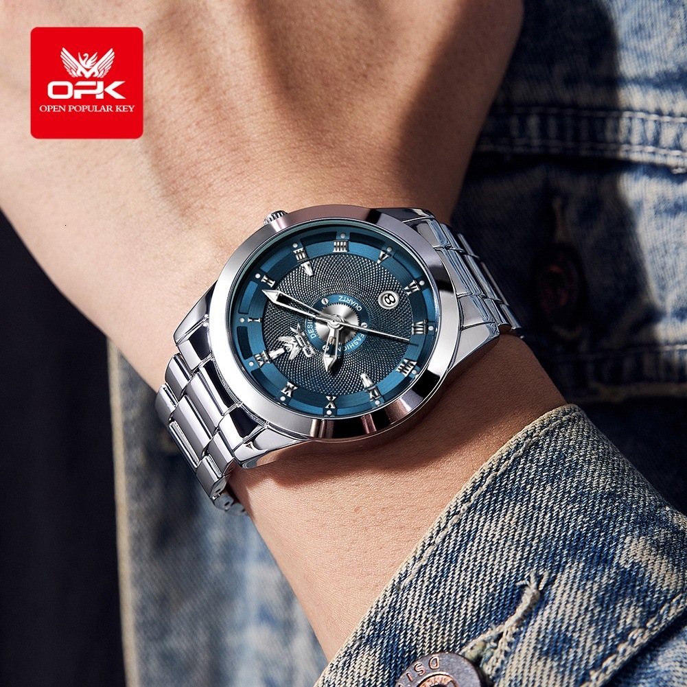 OPK Designer Men's Watch Waterproof Luminous Calendar Commercial Quartz Watch Simple And Fashionable Outdoor Sports Free Shipping Batch Watch