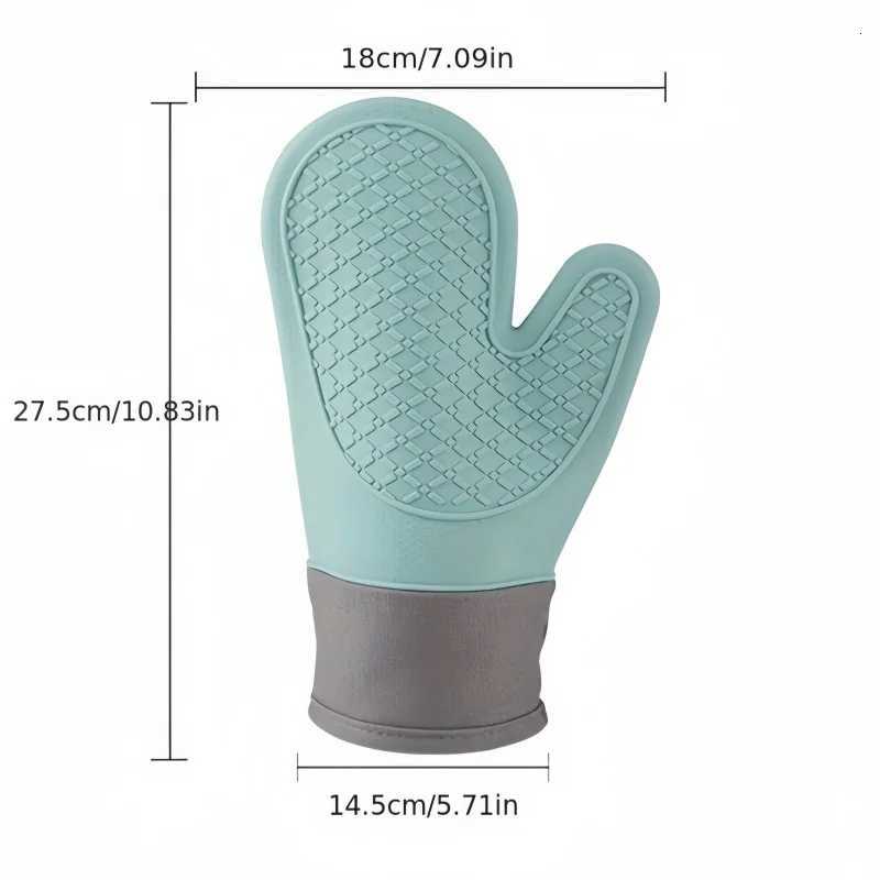 1Pc silicone heat-resistant oven glove easy to clean oven gloves high-temperature heat-resistant gloves for kitchen baking H251212