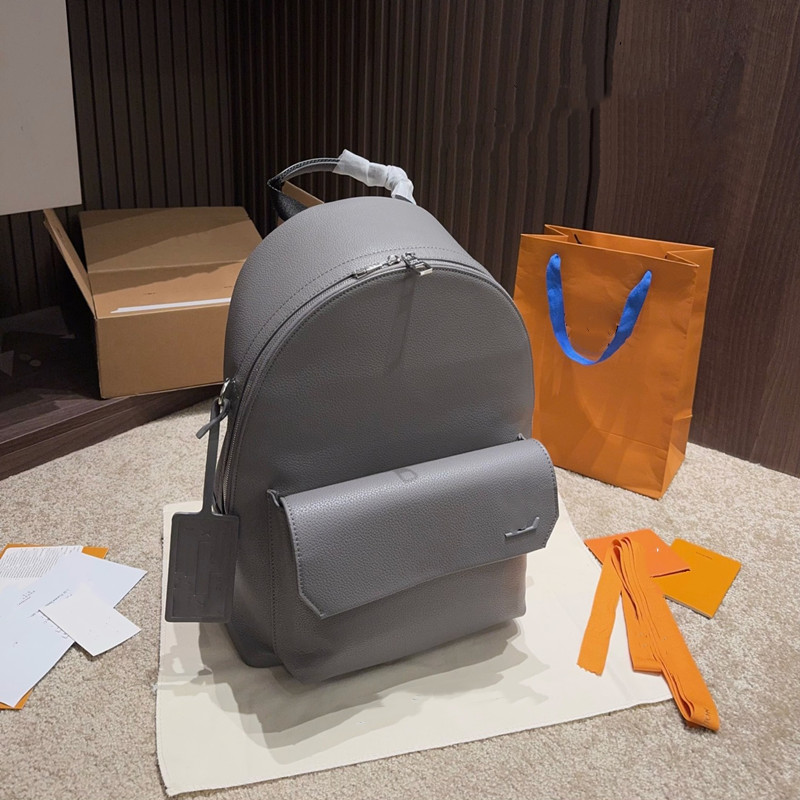 Grey Leather Men Backpack Designer Travel Bag Michael Discoverys Takeoff Backpack Shoulder Bag Computer Laptop Handbag School Bag