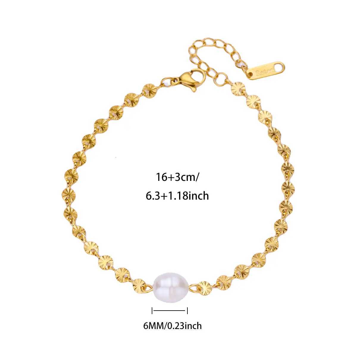 Free Shipping Fashion Imitation Pearl For Women Stainless Steel Gold Color Chain New Wedding Couple Jewelry M251213