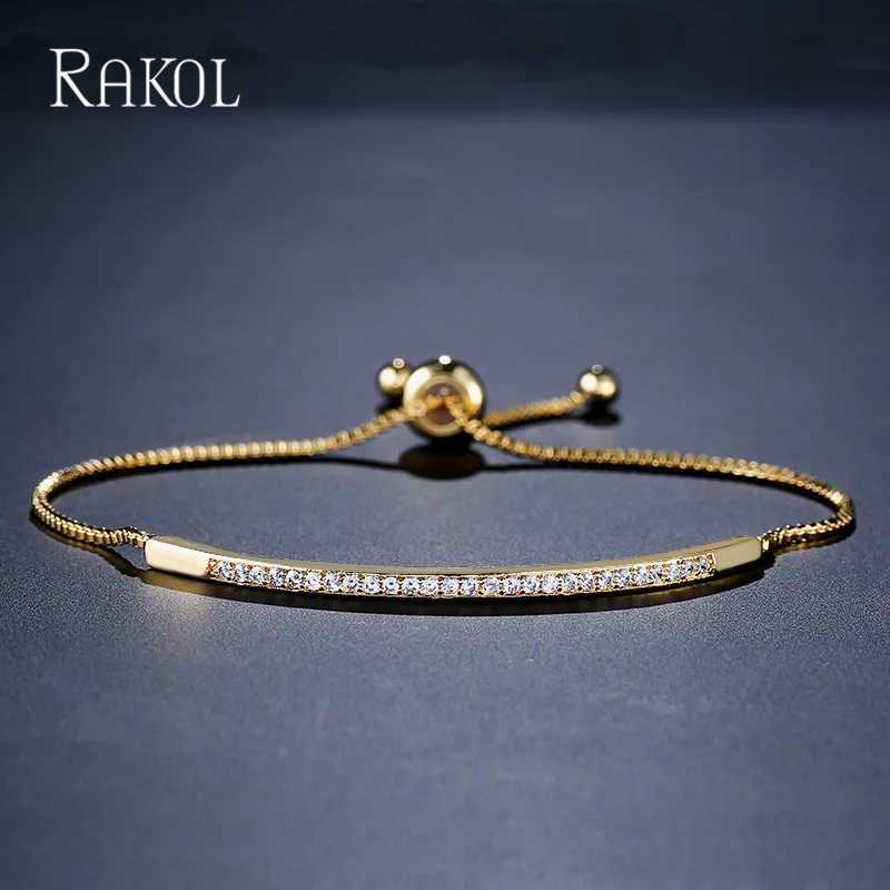 RAKOL Fashion Cubic Zircon Adjustale s for Women Exquisite Party Wedding Jewelry M251213