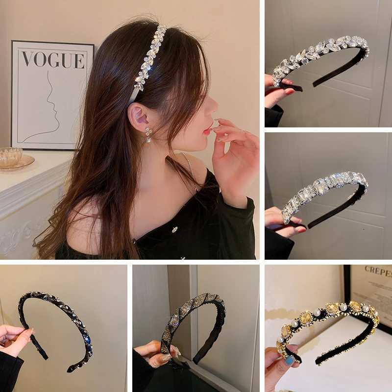 Leaves Square Geetric Rhinestones Imitation Pearl Sier Color Haiands for Wen Simple Versatile Temperament Accory Y251213