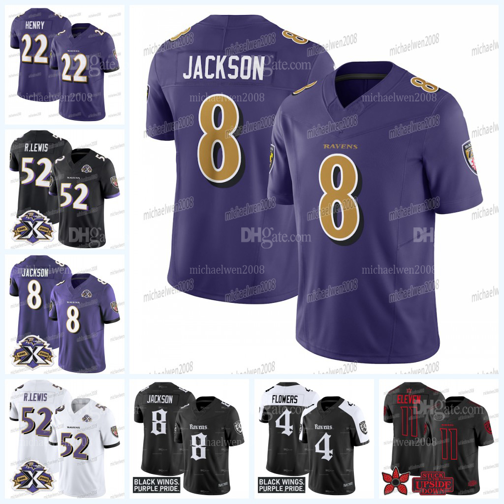 Lamar Jackson Raven 2025 Stranger Things Edition Gothic Football Jerseys Derrick Henry Zay Flowers Justin Tucker Mark Andrews Beckham Jr. Marlon Humphrey