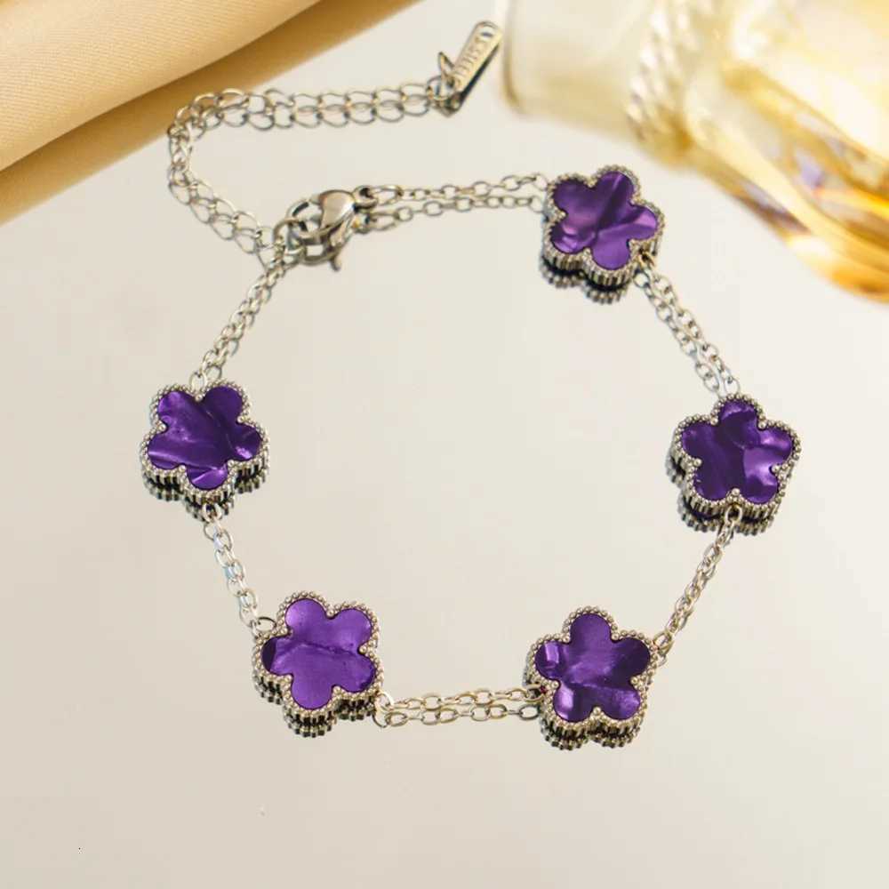 Titanium Steel Five- Flower For Women Adjustable Design Luxury High-End Fashion Fadeless Party Jewelry Gifts M251213
