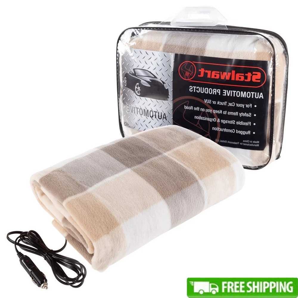 12V Electric Car Heated Blanket Travel Throw Portable Fleece Warm Throw Perfect Camping Road Trips Emergency Use Cozy Gift Y251212