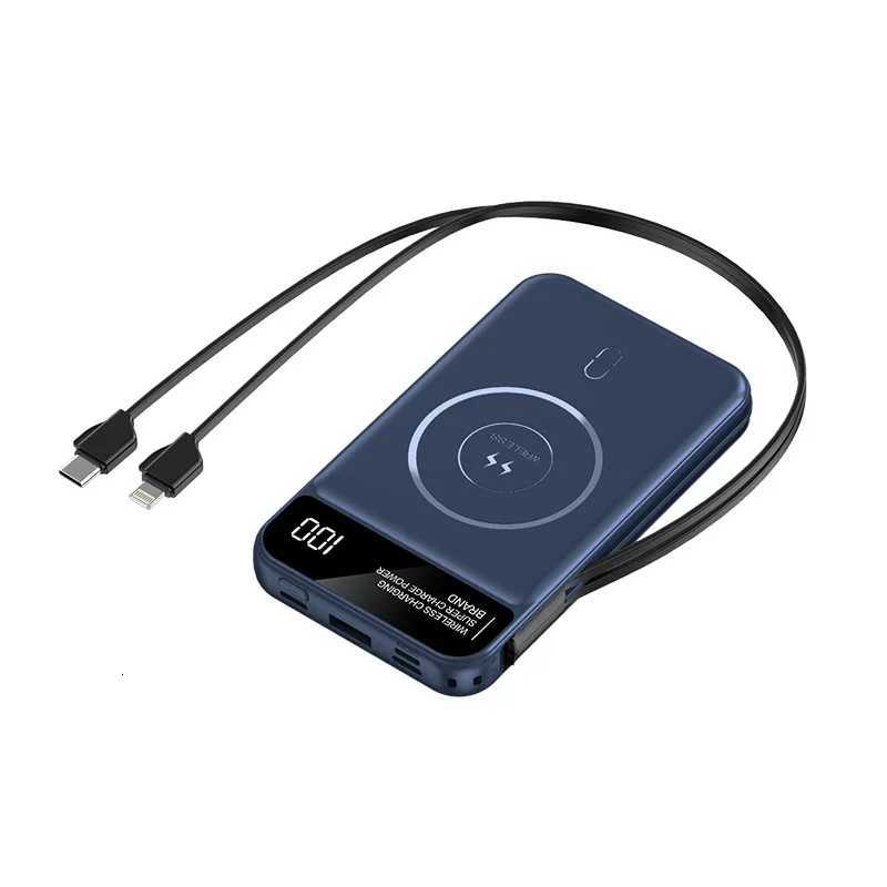 Magnetic wireless power bank with built-in cable tra-thin cpact portable fast charging power bank large capacity H251213