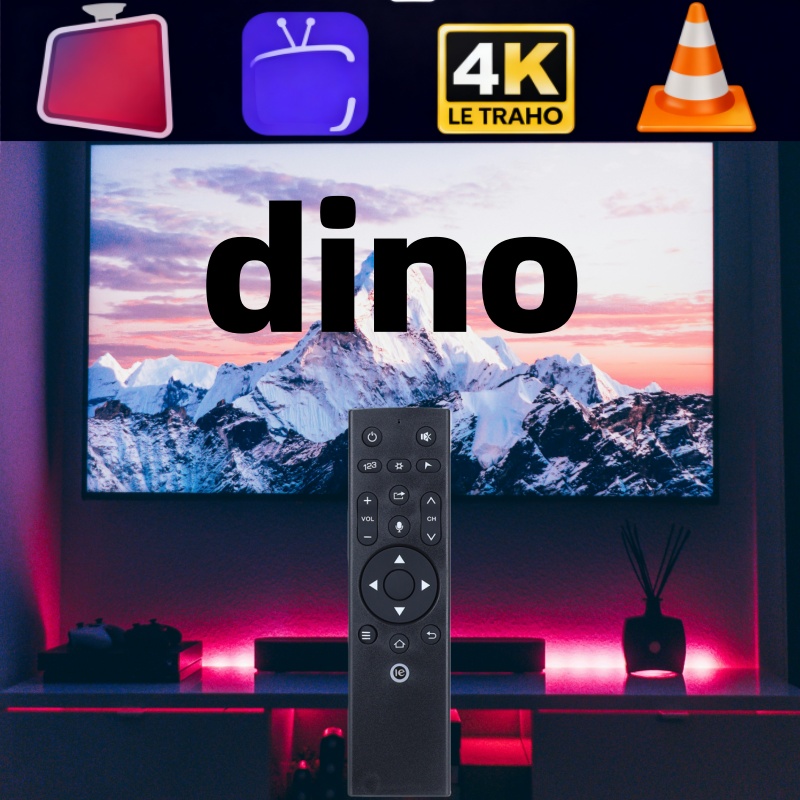 DINO Remote Controller for Smart TV Andorid TV Box 4K FHD Global Live For Europe France Wireless infrared control