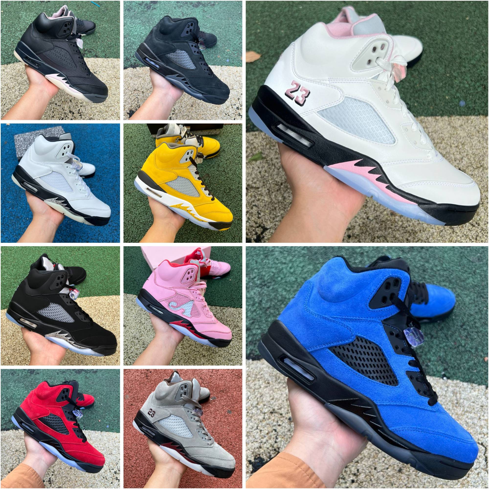 Medium Soft Pink 5 5s Basketball Shoes J5 Off Noir Black Metallic Reimagined Fire Red 35th Anniversary Grape Wolf Grey UNC Tokyo Olive Sail Men Women trainers Sneakers