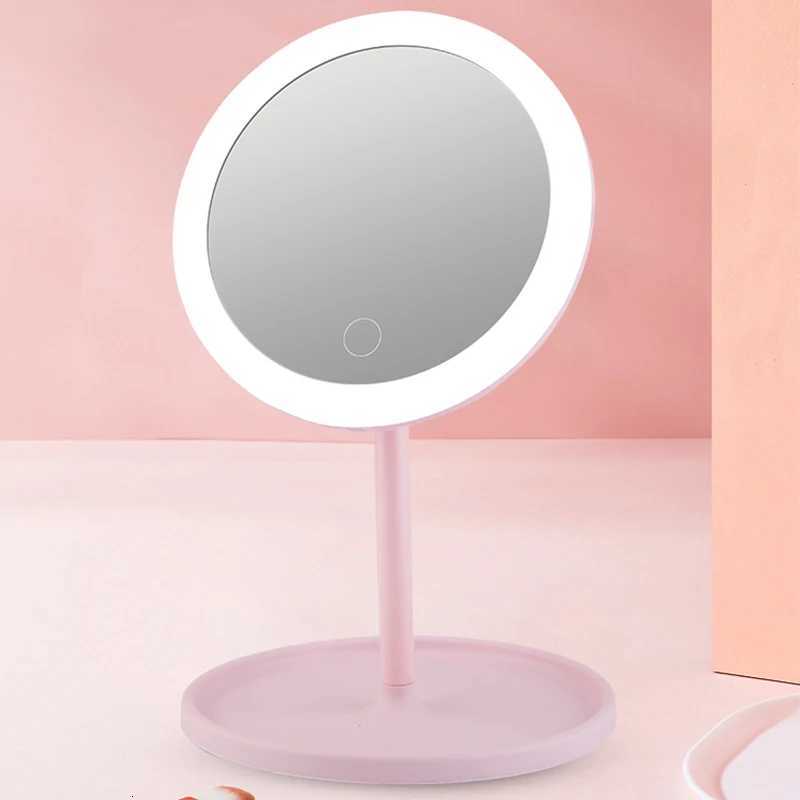 Light up your beauty routine LED cosmetic mirror with dimmable rotating and memory functions - USB cosmetic mirror with monochT251213