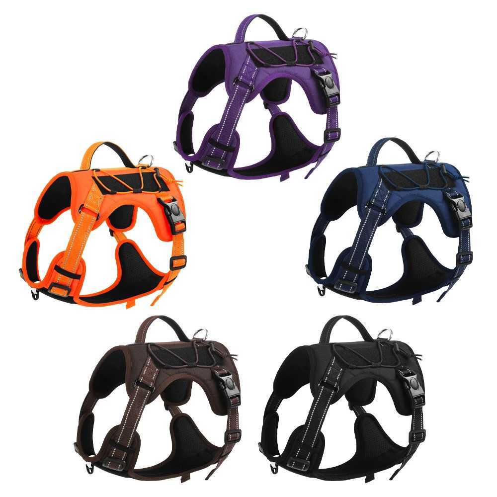 Pet chest harness Vest reflective dog leash Explosion-proof Impact Tactics Chest Harness Large dog chest harness M251213