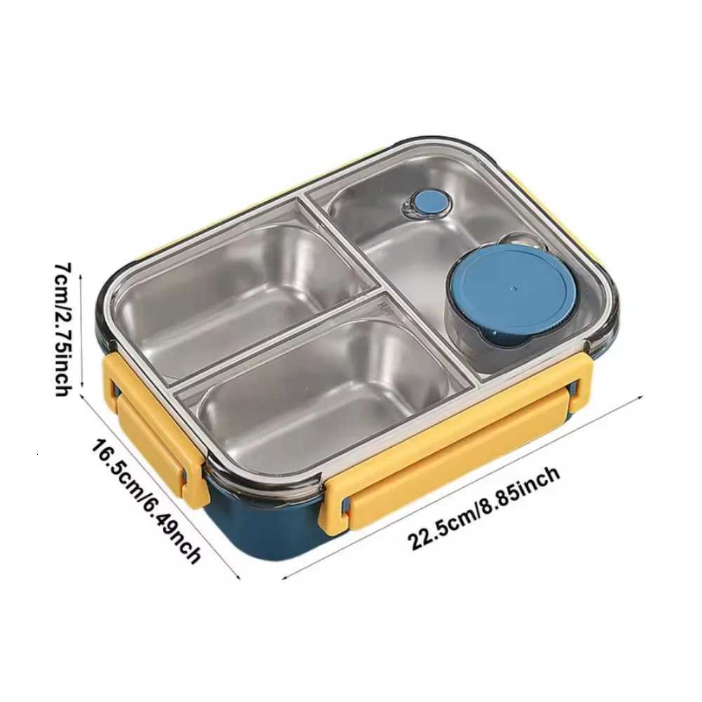 304 Stainless steel Lunch box with Tableware for Adts Kids Leakproof Lunch Container Portable Grids Bento Box Food Containers H251213