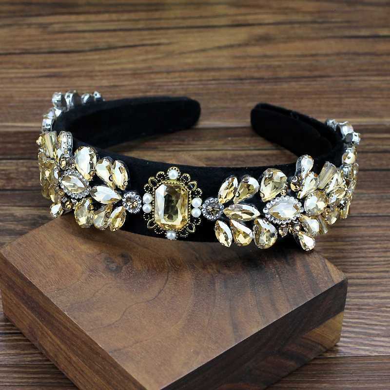 cute hair accories gold color shiny crystal pearl baroque bands rhinestone wen haiands for wedding party Y251213