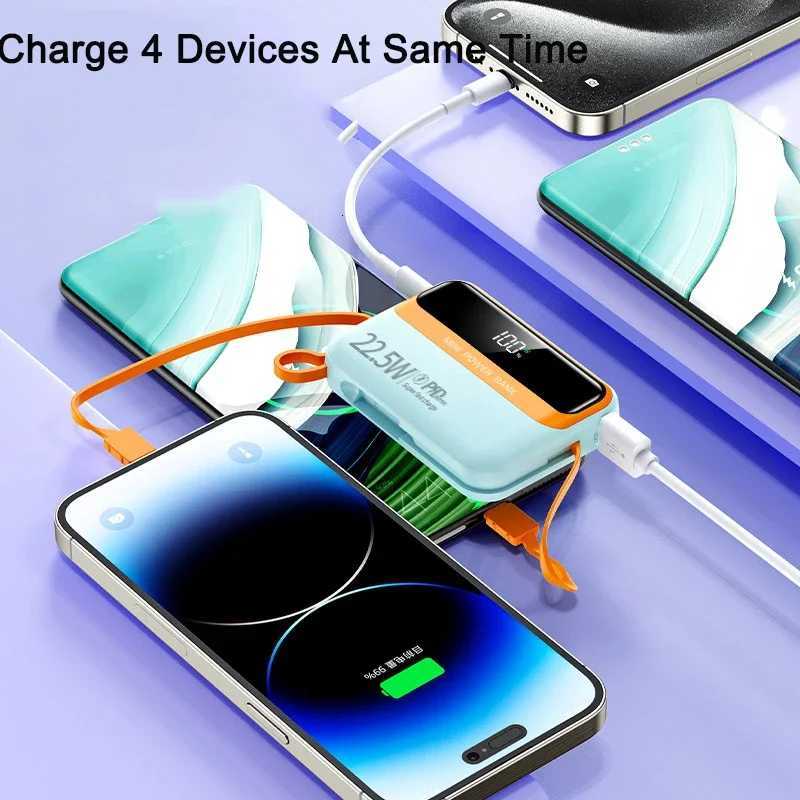 20000mAh 225W Universal Power Bank with Built-in Cables tra Thin Fast Charging for IPhone H251213