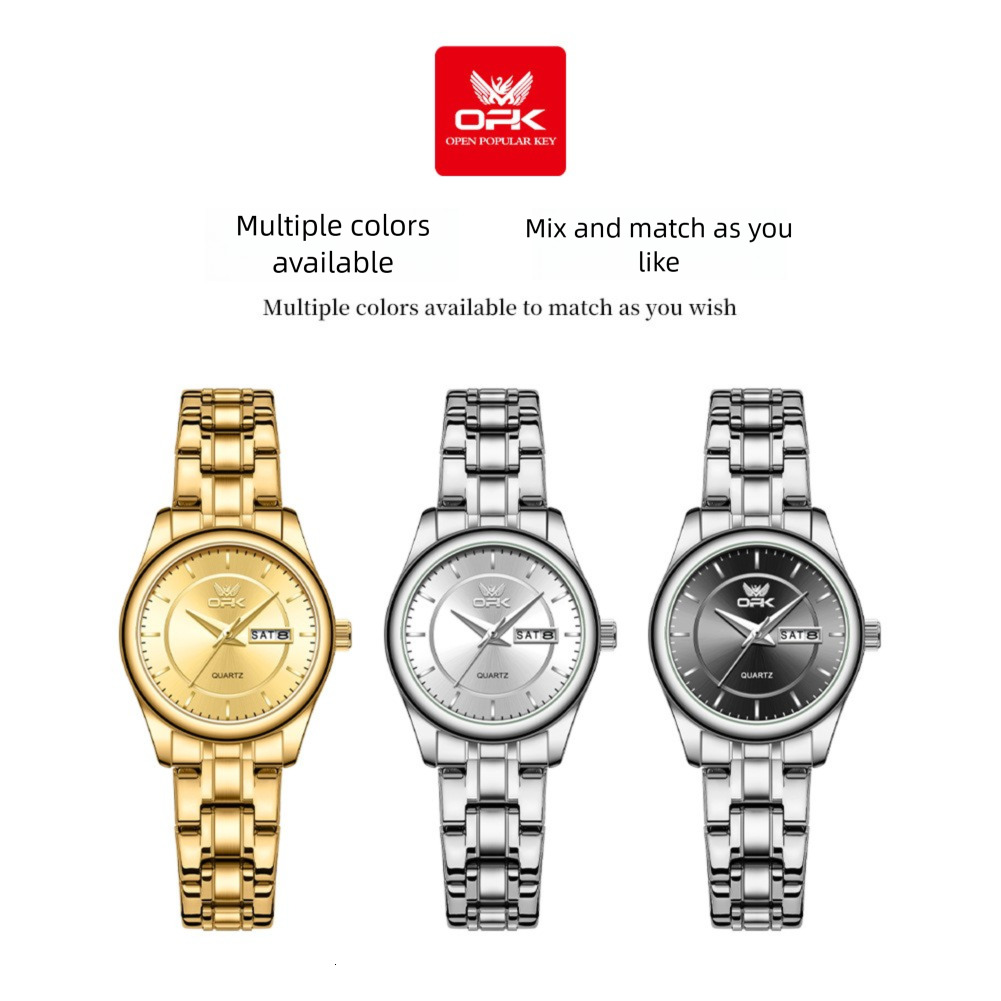 OPK Designer Women's Watches Free Shipping Wholesale: Simple And Elegant Outdoor Sports Watches, Perpetual Calendar Quartz Luminous Waterproof Wa