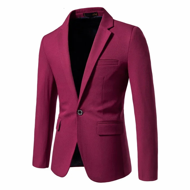 Spring Mens Western-style Blazer Single Breasted Pesalir Fabric Casual Slim Fit Wedding Suit Jacket For Men 251211
