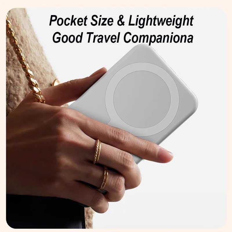 Power Bank 1000mAh Magnetic Battery Pack Power Bank with USB-C Cable 20W Fast Charging tra Slim H251213