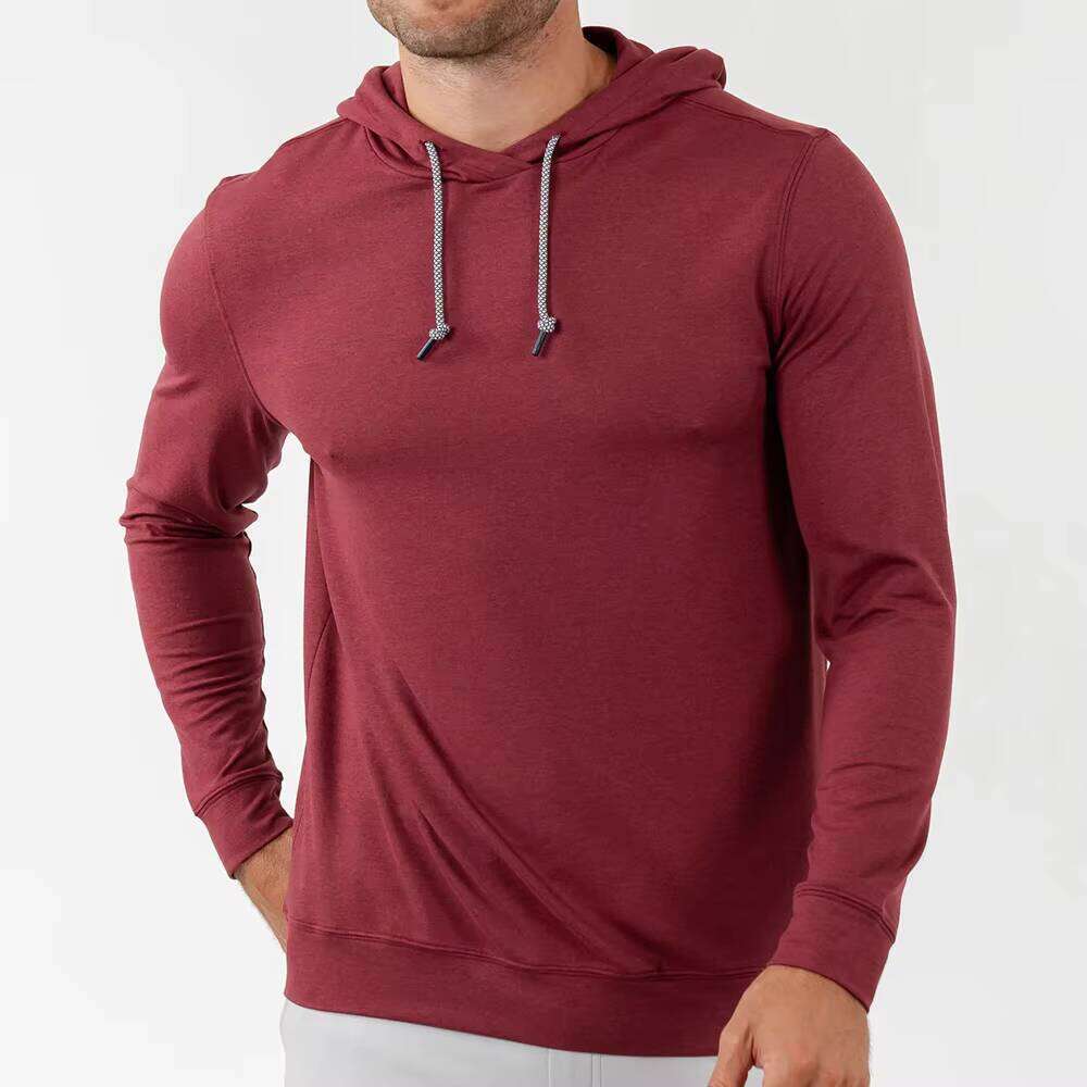 High Quality Men's Polyester Nylon Blank Four-way Stretch Comfort Fit Active Heather Performance Golf Hoodie