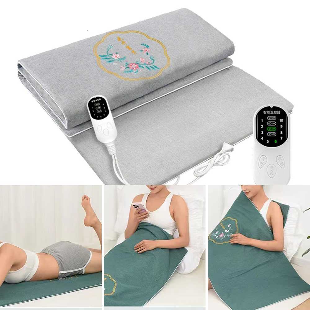 Electric Moxibustion Heating Pads for Back Neck Shoulder Home Sofa Office Desktop Winter Warm Blanket Timing Auto-Off Machine Y251212