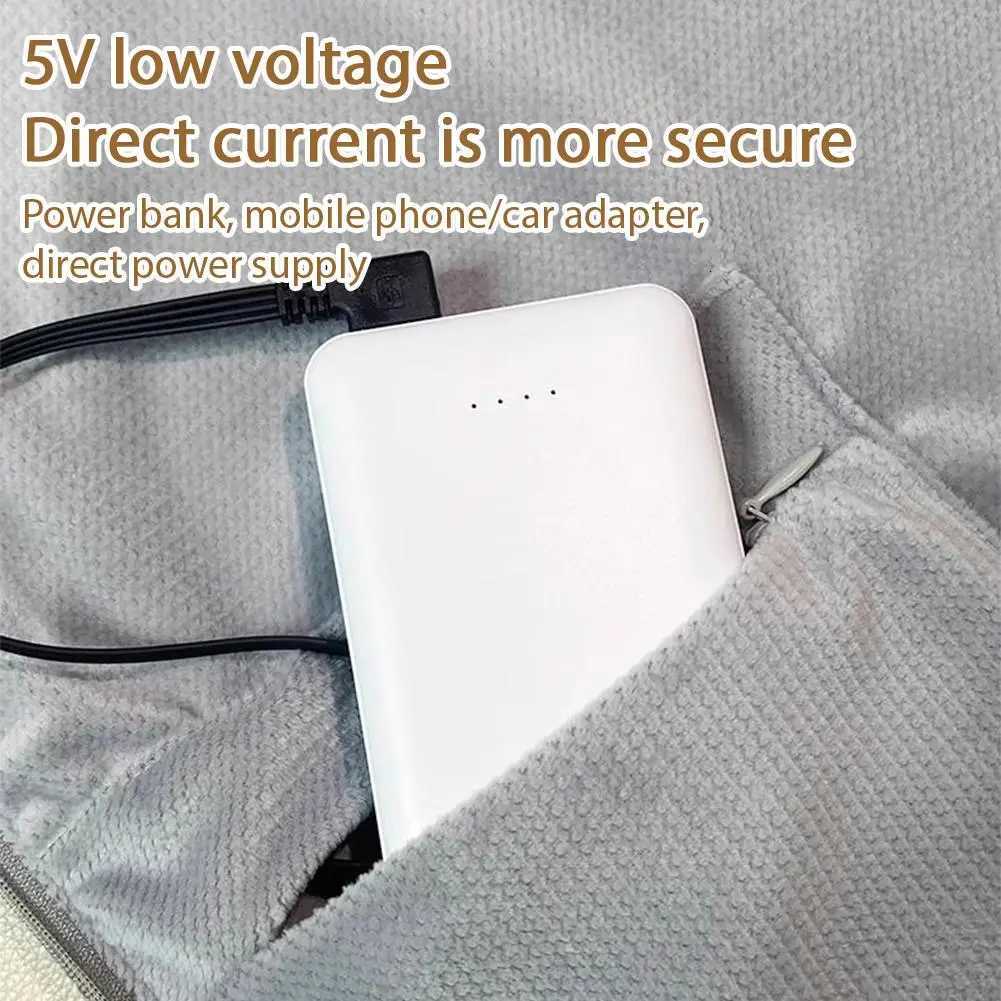 Winter USB Electric Heated Blanket Wearable Heated Shawl Portable Body Warmer Blanket for Home Office Sofa Shawl Y251212