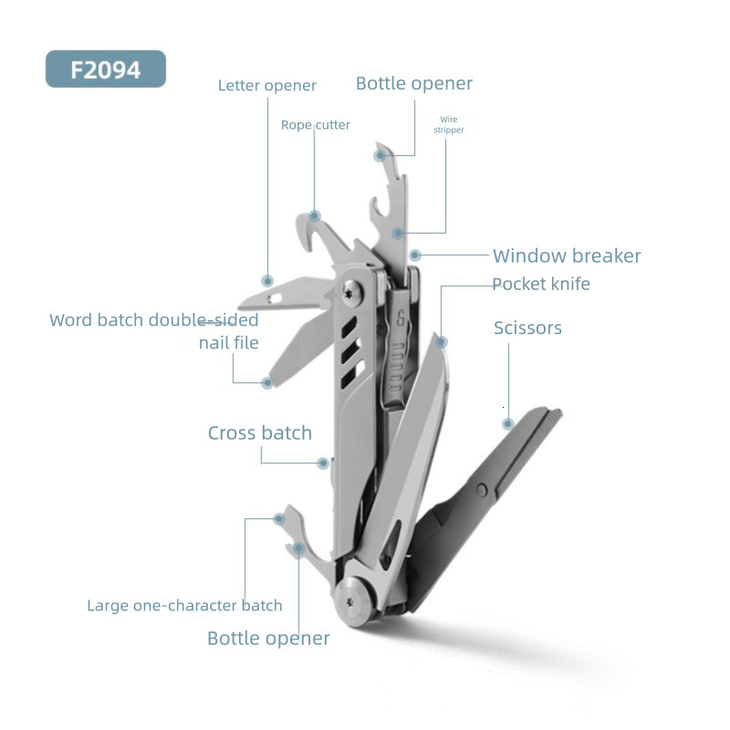 Multifunctional EDC Outdoor Tool Portable Camping Scissors Saw Survival Sharp Pocket Knife