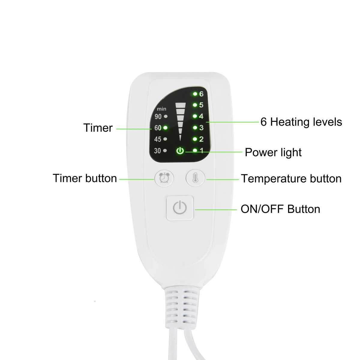 Soft Washable Thermal Electric Heating Pad Blanket For Shoulder Legs Feet Hands Abdomen Winter Warming Heated Mat 6 Levels Gray Y251212