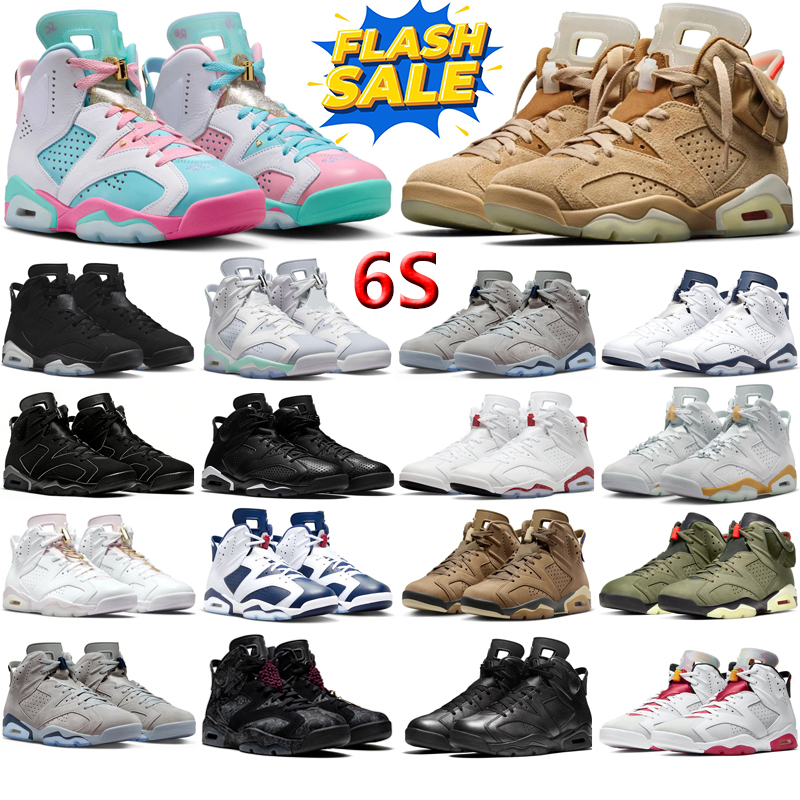 free shipping designer basketball shoes 6 6s mens sneakers woman trainers Metallic Silver Black Cat Red Bulls Mint Foam sport chaussures shoe with box