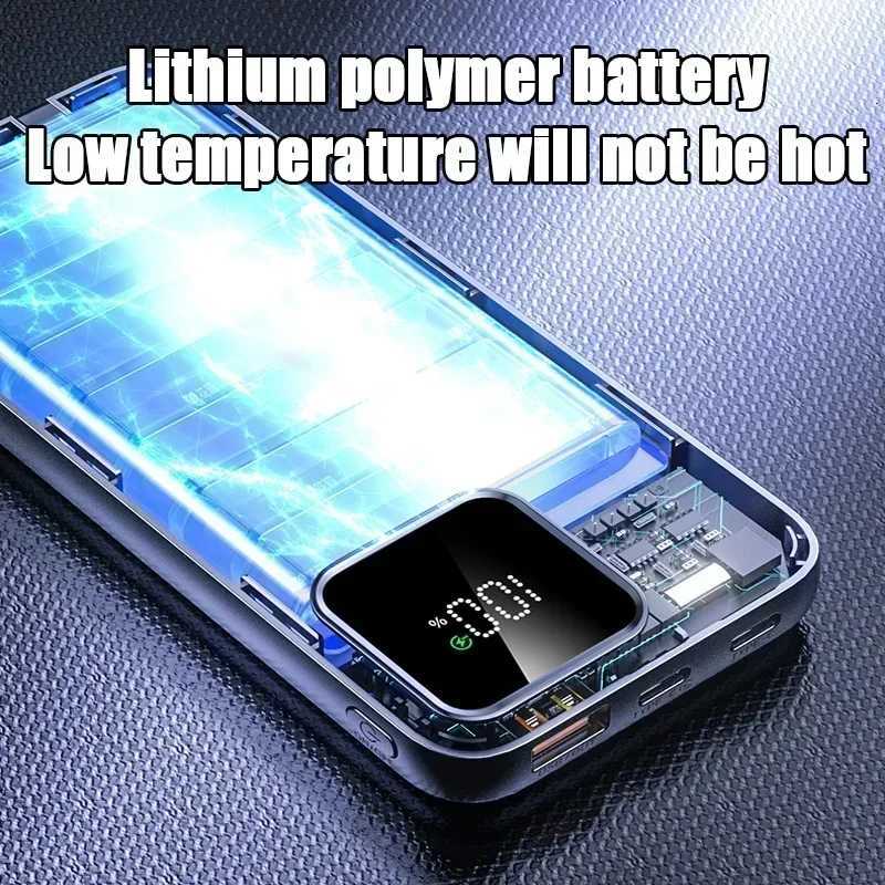 New 225W 30000mAh Self-built tra-fast Charging Mobile Power ply Digital Display Built-in 2 Cable External Battery H251213