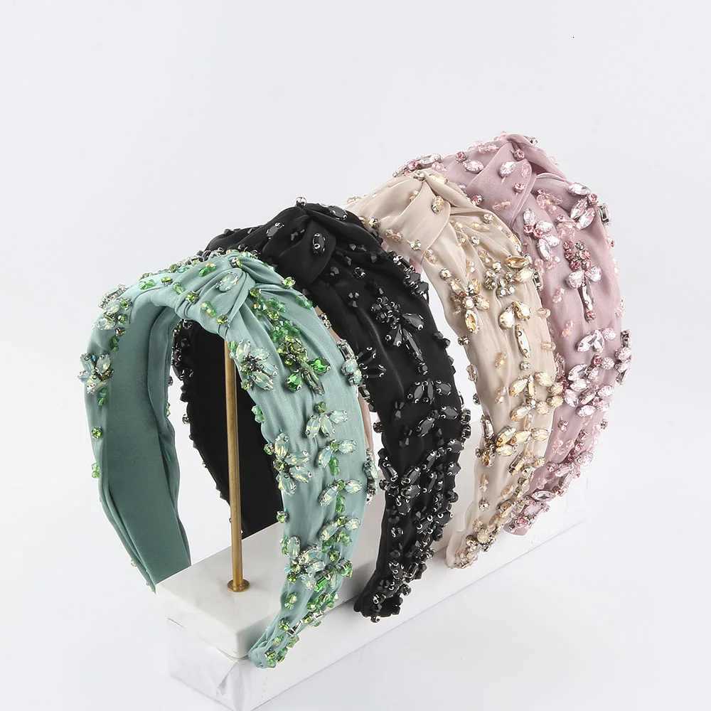 New Luxury Bohen Hair Accories band Crystal Bow Baroque Haiand Center Heaear For Wen Wedding 197 Y251213