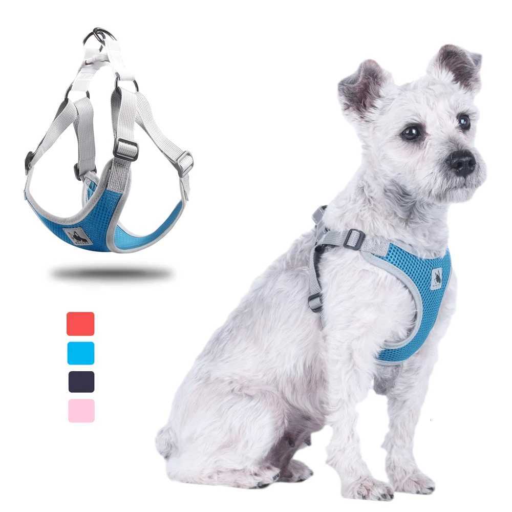 Pet Dog Harness Mesh Breathable Pet Puppies Reflective Dog Cat Vest Harness Dog Soft Chest Strap for Small Medium Dogs M251213