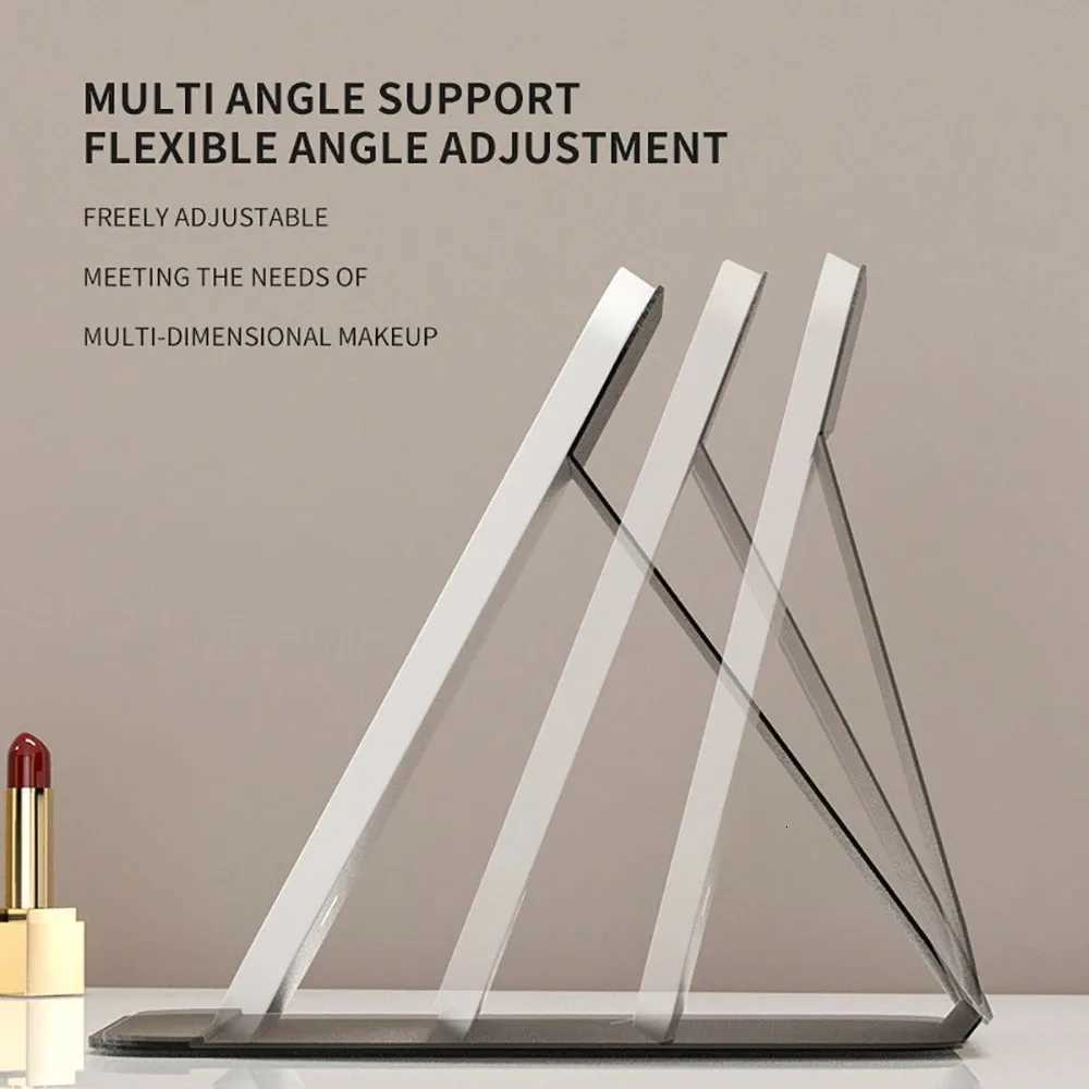 Rechargeable Lighted Makeup Mirror with 3-Color Dimmable Night Light - Touch Control Foldable DesignT251213