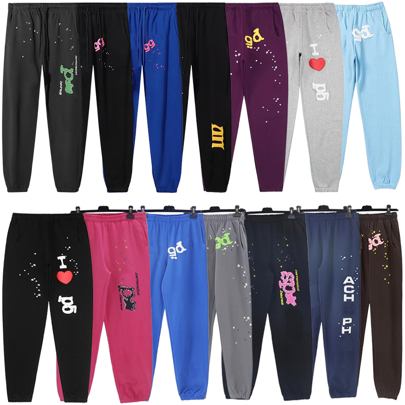 sp5555 tracksuit 555 sweatpants running pantalon designer pants mens sweat pants baggy sweatpants mens jogging men track pants double waisted sweatpants oggers