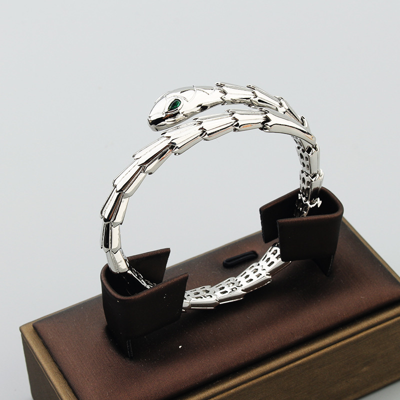 Retro Style Green Eye Bracelet Ring Copper Gold-Plated Women's Necklace Earrings Banquet Wedding Jewelry Set