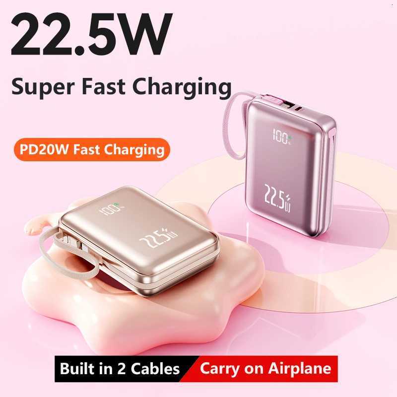 Power Bank 20000mAh USB-C Cable 225W Fast Charging External Battery PD20W Powerbank for iPhone 17 16 pro H251213