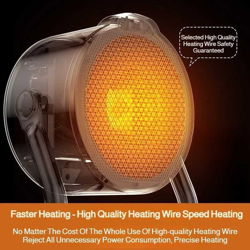 Electric Heating Fan Desktop Vertical Energy-Saving Heater Circulator Overheating Rapid Warmth for Bedroom/Office/Living Room Y251213