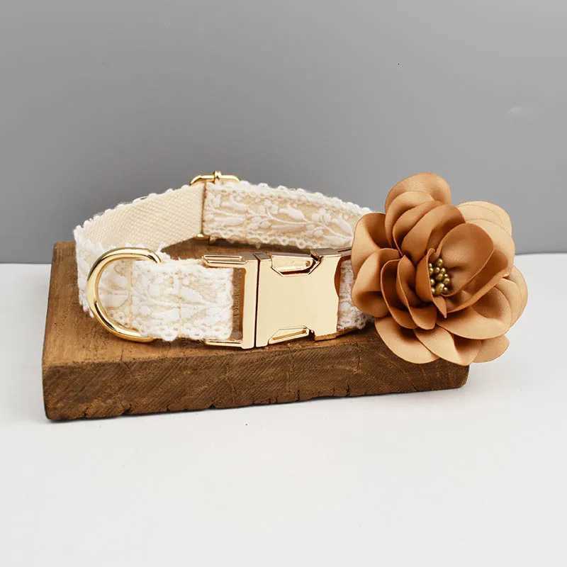 Lace Dog Collar Personalizd Custom Engraved Nameplate Pet Wedding Collar Harness For Dogs Dog Accessories Luxury Lace03 M251213