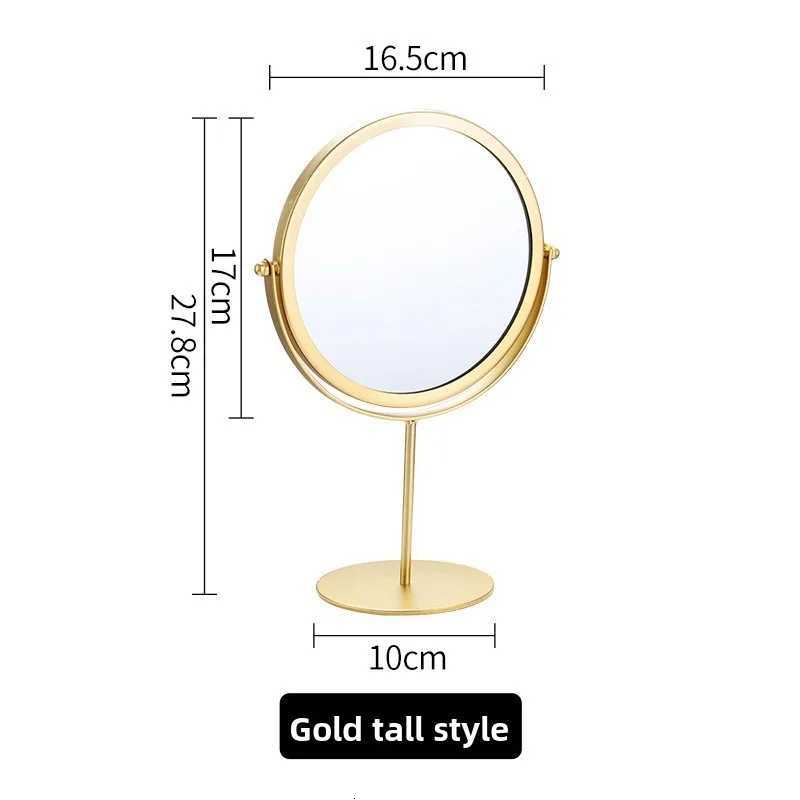 360 Degrees Rotate Iron Desktop Mirror Instagram-style Texture Ladies Makeup Mirror Creative Iron Mirror Strong Sense Of StyleT251213