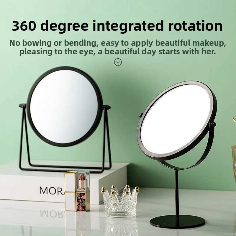 360 Degrees Rotate Iron Desktop Mirror Instagram-style Texture Ladies Makeup Mirror Creative Iron Mirror Strong Sense Of StyleT251213