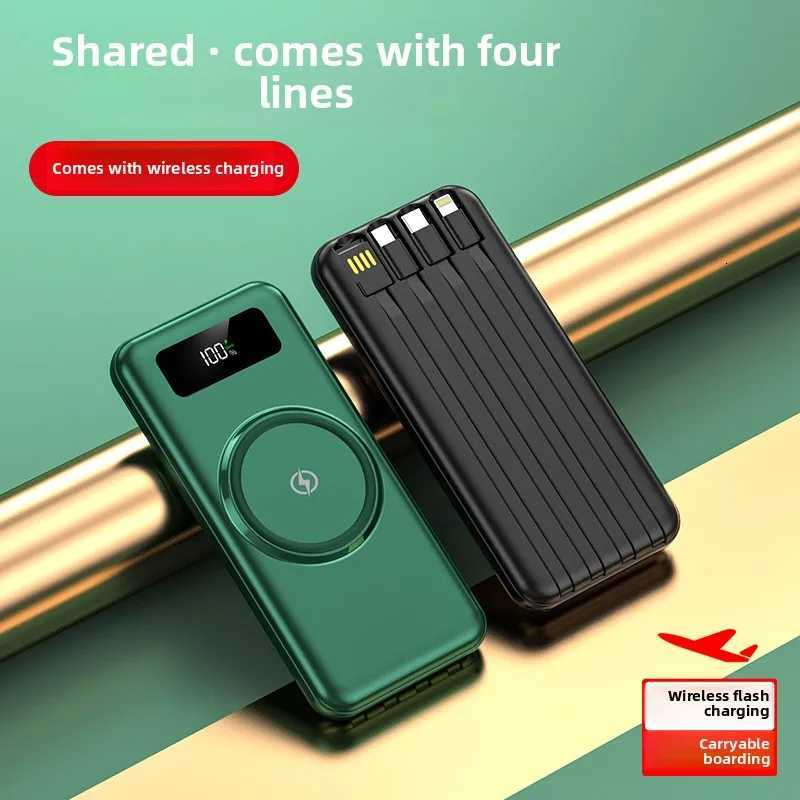 The New Explosive Shared Cable Mobile Charging Treasure 30000mAh Fast Charging External Battery Portable Digital Display H251213