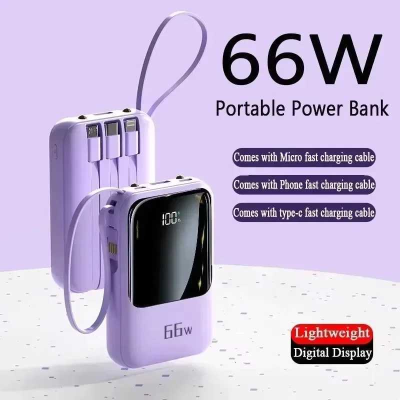 Mini Power Bank 20000mAh 66W er Fast Charging PD 20W Flash Charging Powerbank Spare External Battery for IPhone Phone H251213