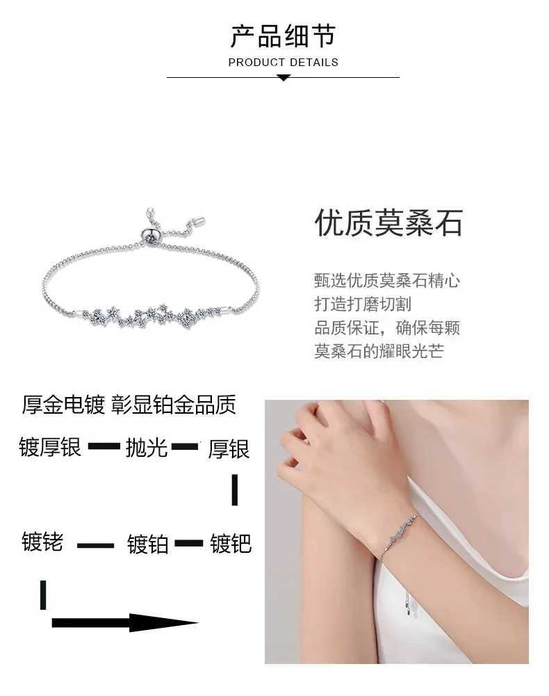 18/2/25MM Irregular Moissanite Diamond s for Women 925 Sterling Silver Luxury Adjustable Fine Jewelry Gifts M251213