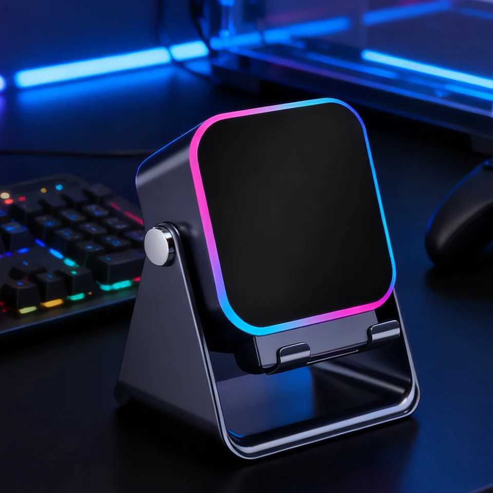 Upgraded Folding Phone Holder With Induction Speaker Light 10W Portable Audio Bracket For Desk Home Office Travel Decor X251213