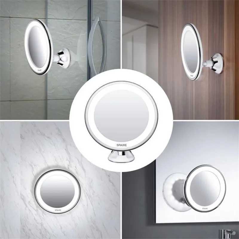 Portable Flexible Makeup Mirror 10X Magnifying Mirrors LED Lighted Touch Screen Vanity Mirror Dressing Table Cosmetic Mirrors 30T251213
