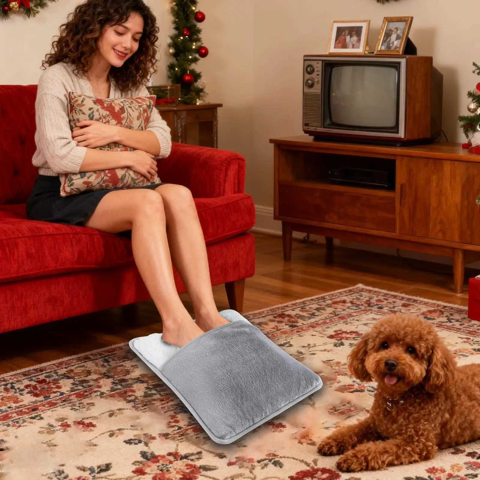 Home Electric Heated Foot Warmers Quick Soft Cover Heating Pad USB Charging Foot Warmer Heater Improve Sleeping Foot Warming Mat Y251212