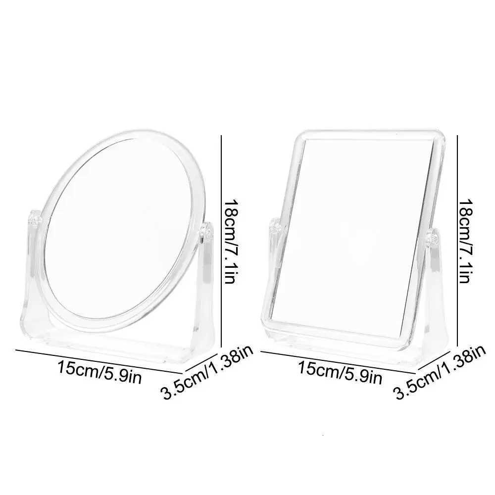 Foldable Desktop Makeup Mirror 360 Degree Rotating Princess Mirror Portable With Stand Square Round Mirror HomeT251213